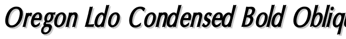 Oregon LDO Condensed Bold Oblique font